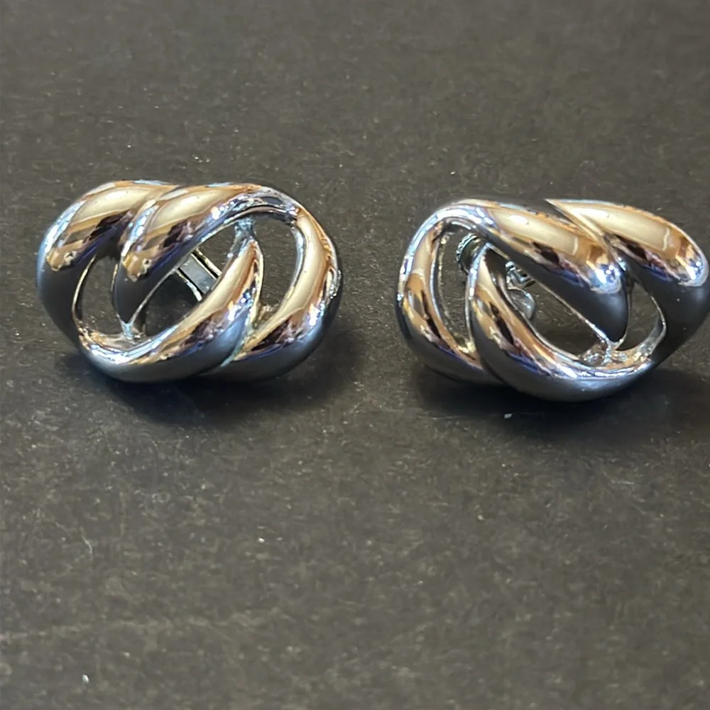 Napier Screw Back Silver-Tone Clip On Earrings